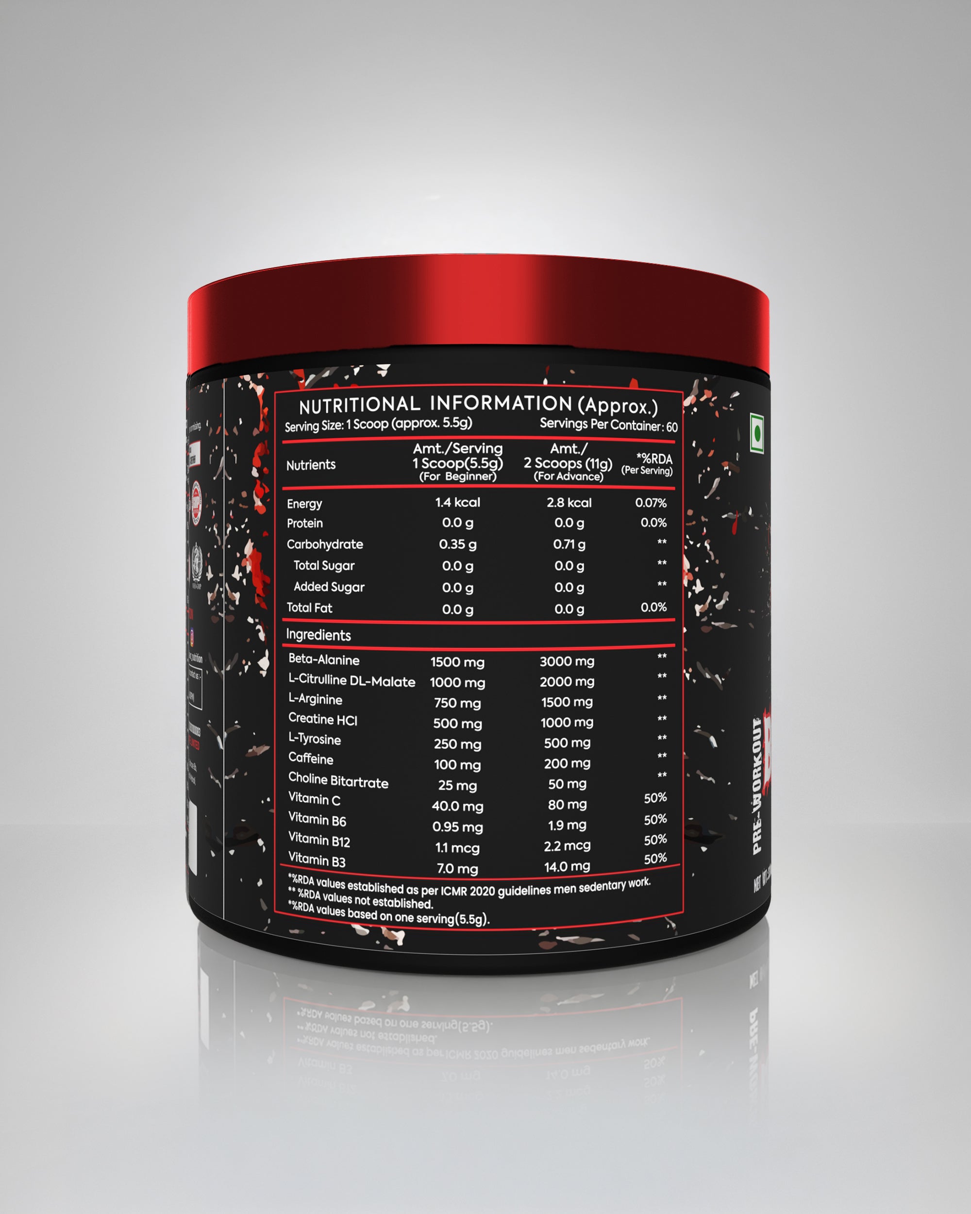FITLAWZ - Break-Up Pre Workout - 330g | Blue Raspberry | 60 Servings