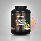 FITLAWZ - Whey Protein - 2 kg | Added Digestive Enzymes | Strawberry Banana | 50 Servings