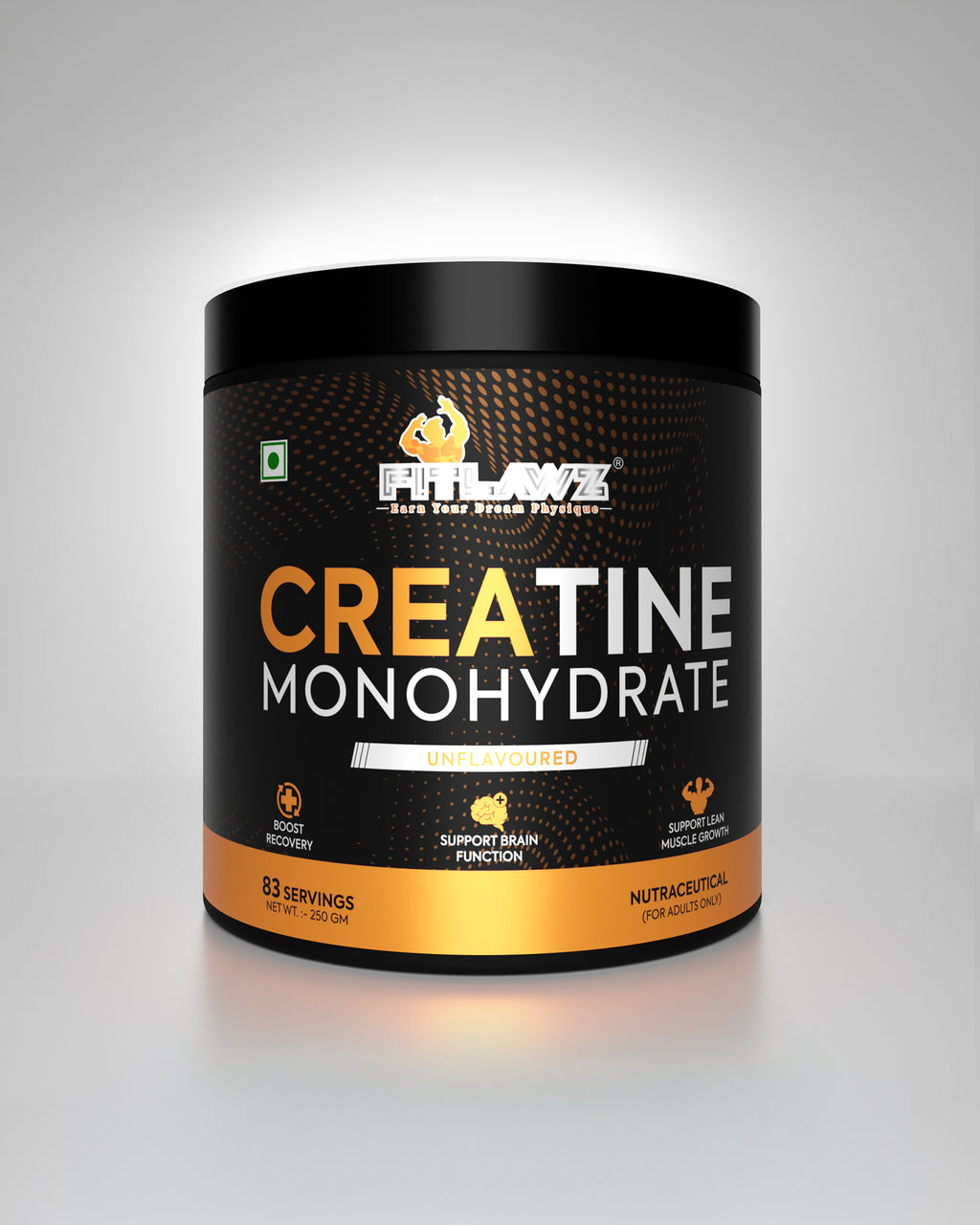 FITLAWZ - Lean Muscle Stack | Whey Protein - 1kg + Creatine- 250g + Pre Workout - 60 Servings + Gym Shaker