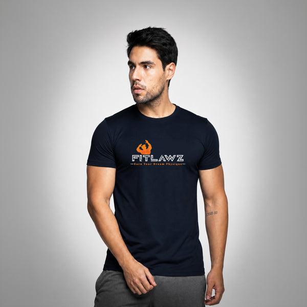 FITLAWZ - Premium Gym T Shirt For Men | Dry Fit | Half Sleeves | Round Neck