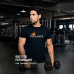 FITLAWZ - Premium Gym T Shirt For Men | Dry Fit | Half Sleeves | Round Neck