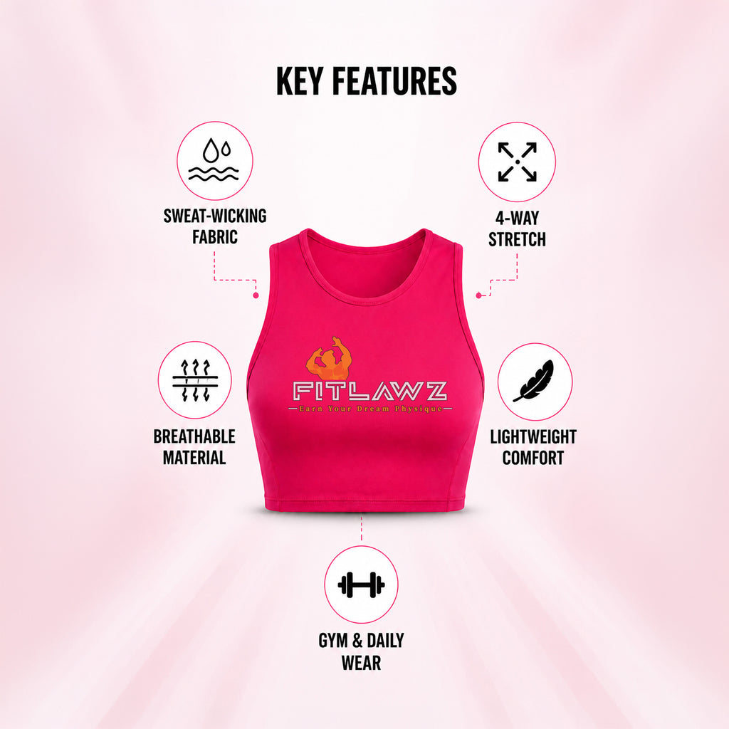 FITLAWZ - Sports Bra For Women | Soft & Stretchable Fabric | Active Gym Wear