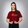 FITLAWZ - Round Neck | Crop T Shirt For Women | Comfort Fabric | Maroon Colour.
