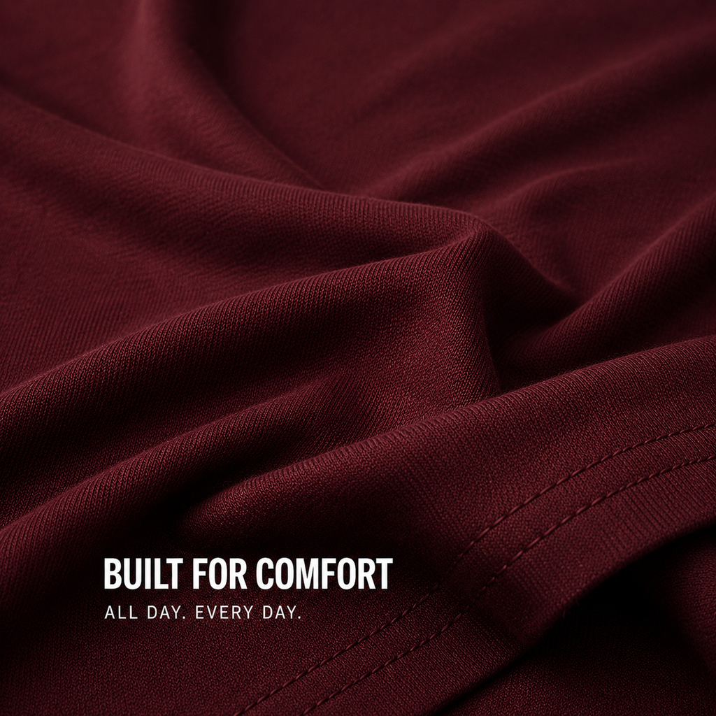 FITLAWZ - Round Neck | Crop T Shirt For Women | Comfort Fabric | Maroon Colour.