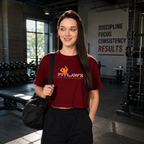 FITLAWZ - Round Neck | Crop T Shirt For Women | Comfort Fabric | Maroon Colour.